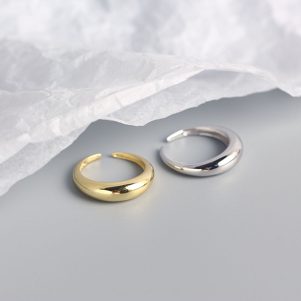 All-Match Ins Wind Body Ring Silver Bracelet