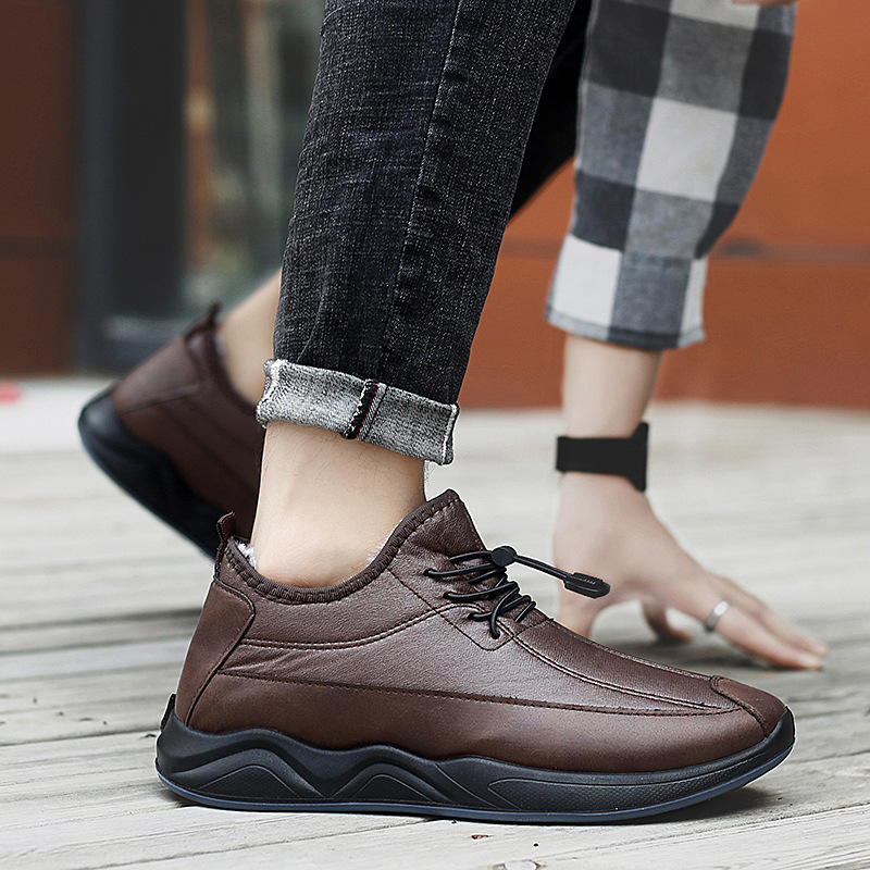 Plus Velvet Casual Men's Shoes Fashion Warm And Durable Shoes For The Elderly