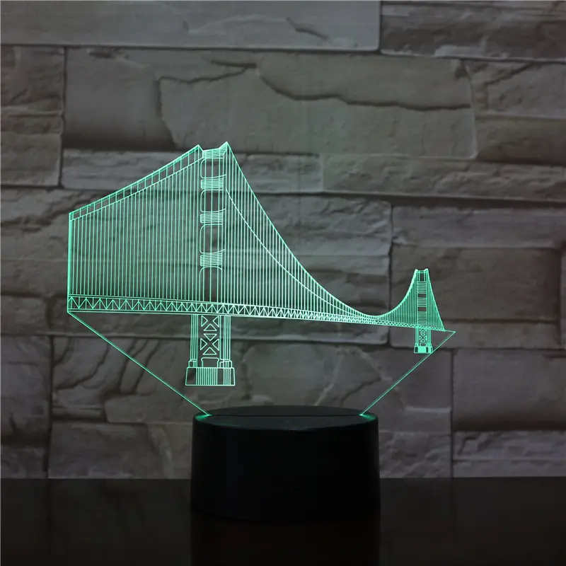Manhattan Bridge Night Light Creative Gift Illusion Led Colorful