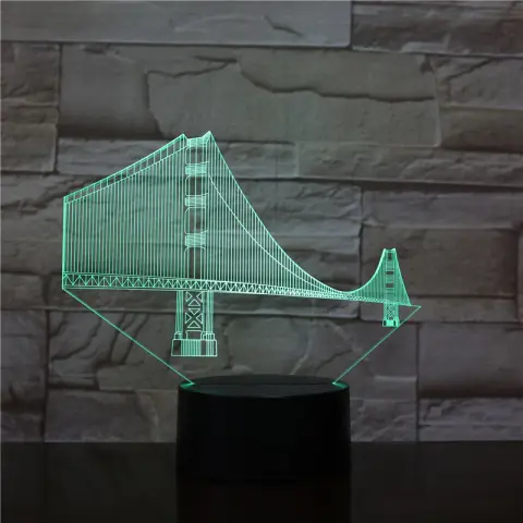 Manhattan Bridge Night Light Creative Gift Illusion Led Colorful