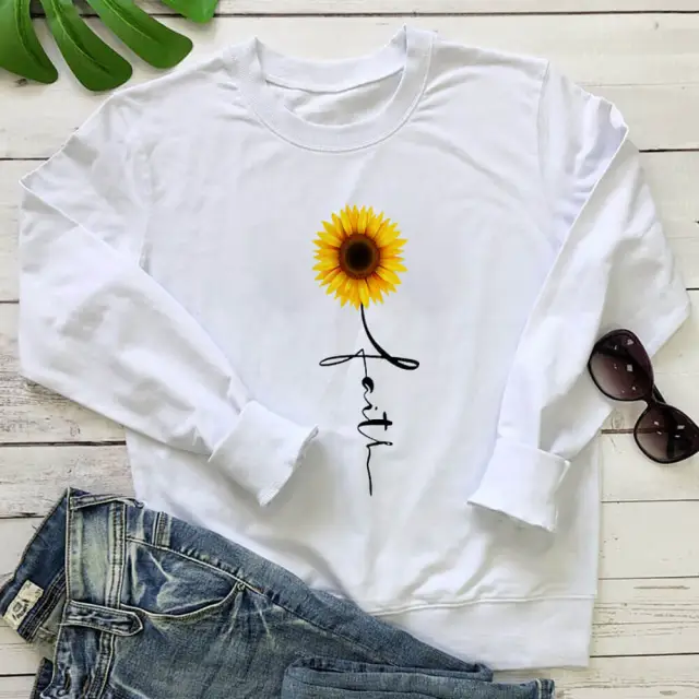 Sunflower Fashion and Interesting Foreign Trade Sweater White - Shop at LoveMi