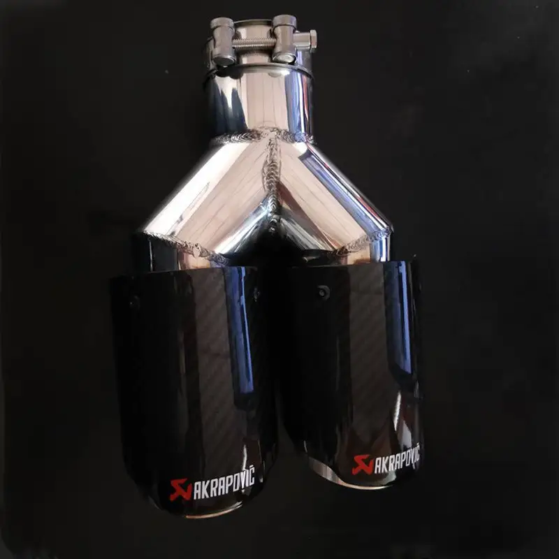 One Modified Two Tail Throat Car Decorative Exhaust Pipe