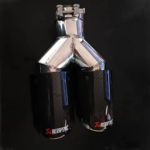One Modified Two Tail Throat Car Decorative Exhaust Pipe
