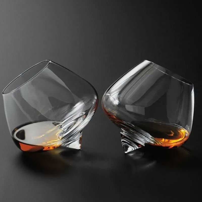 Crystal Wine Glass Cup Wide Belly Whiskey Drinking Tumbler