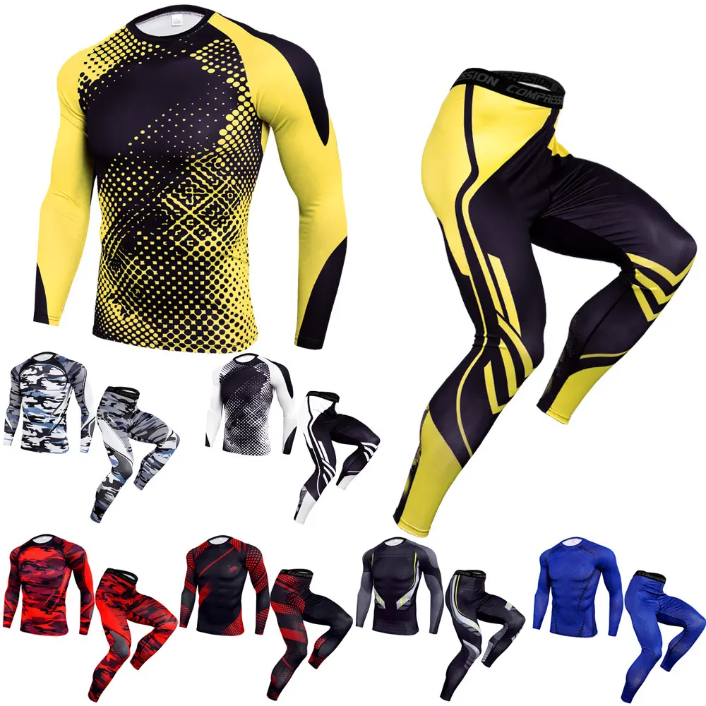 Men's Stretch Outdoor Leisure Running Training Suit