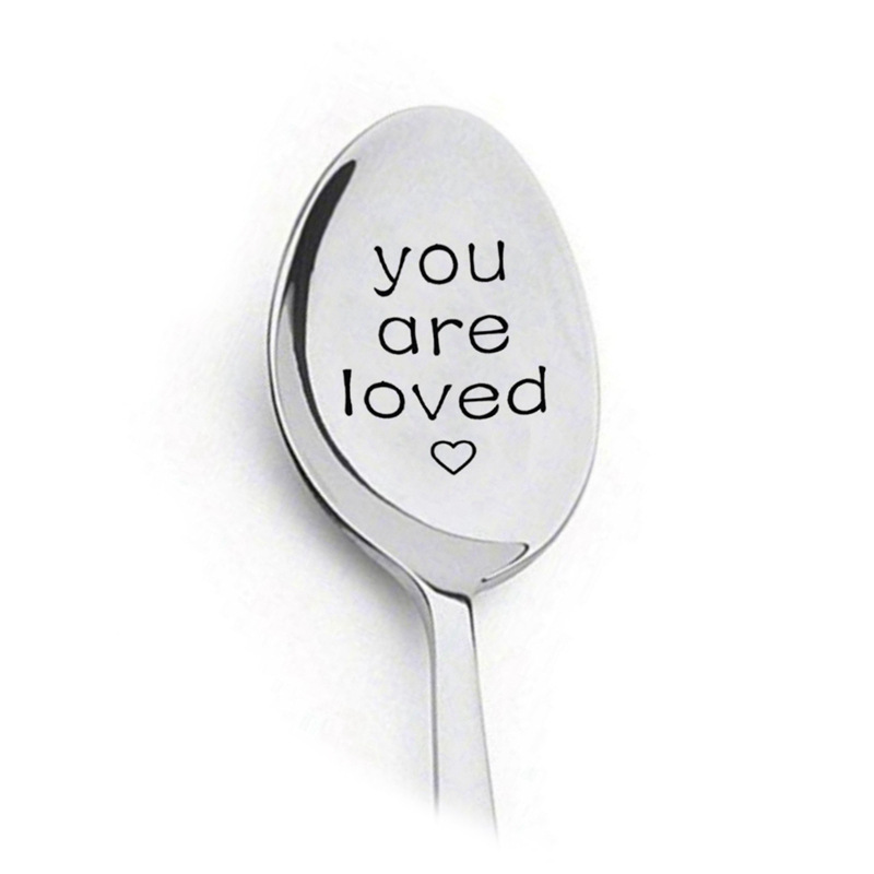 Couple Tableware Good Morning Stainless Steel Long Handle Spoons Lettering 9Style - Shop at LoveMi