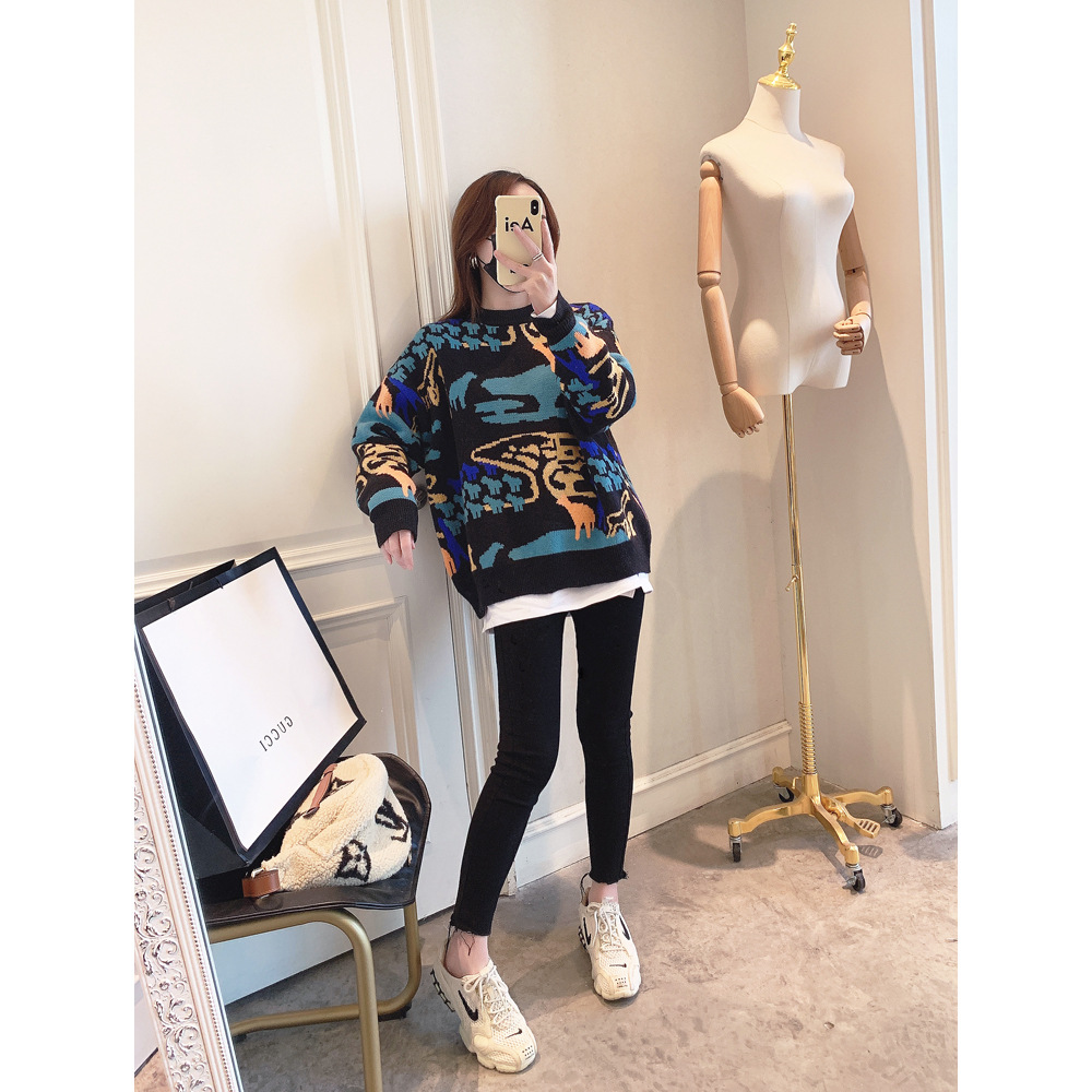 Autumn And Winter Thick Lazy Style Pullover Sweater