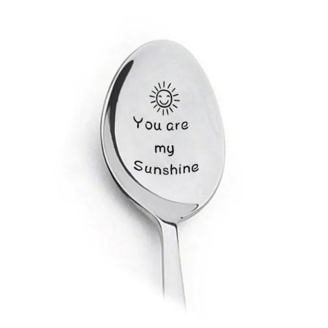 Couple Tableware Good Morning Stainless Steel Long Handle Spoons Lettering 16Style - Shop at LoveMi