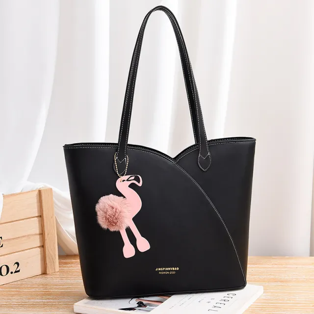 Popular Bag Hit Color Tote Bag Nordic Style Fashion Satchel Net Red Female Bag Black - Shop at LoveMi
