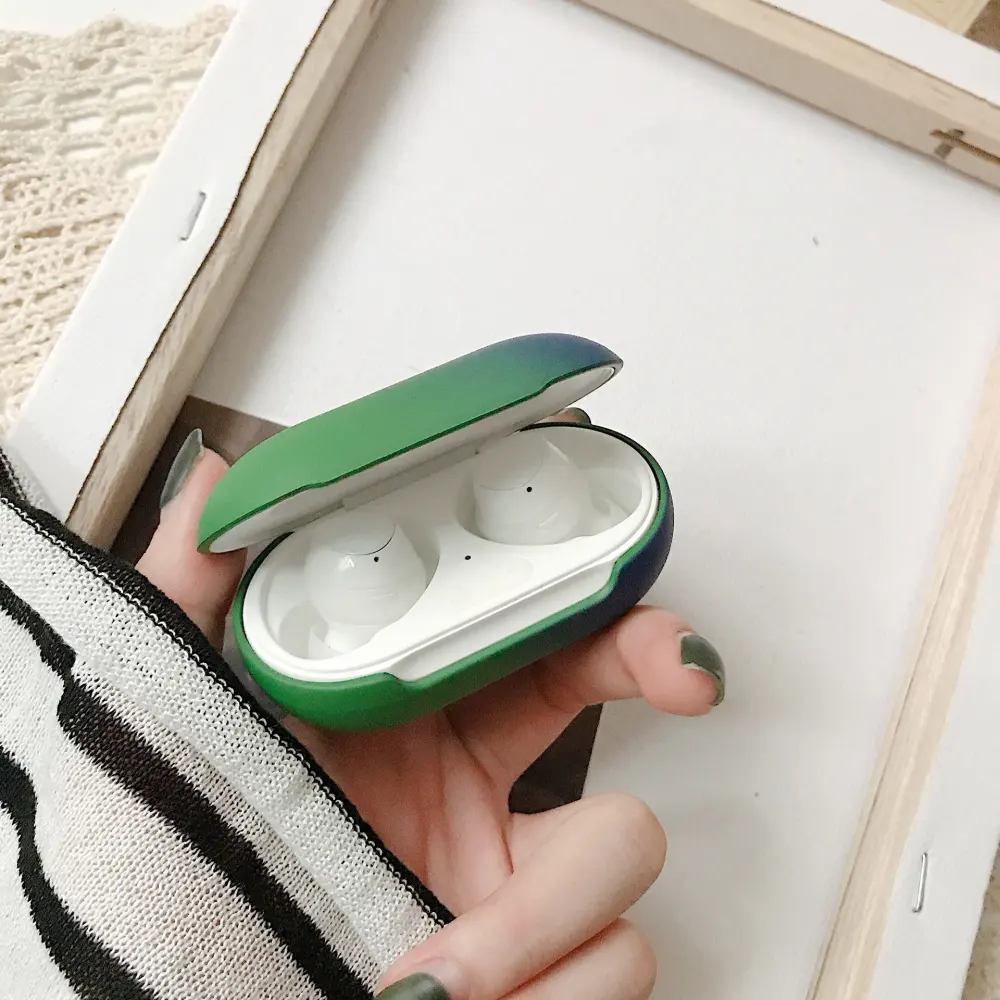 Gradient Rainbow Hard Shell Solid Color Earphone Protective Case