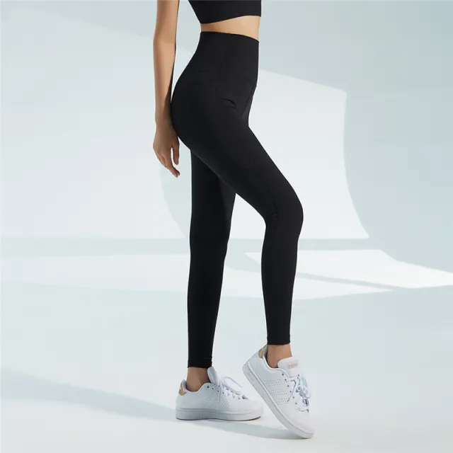 Multi Color High Waist Yoga Tights Black - Shop at LoveMi