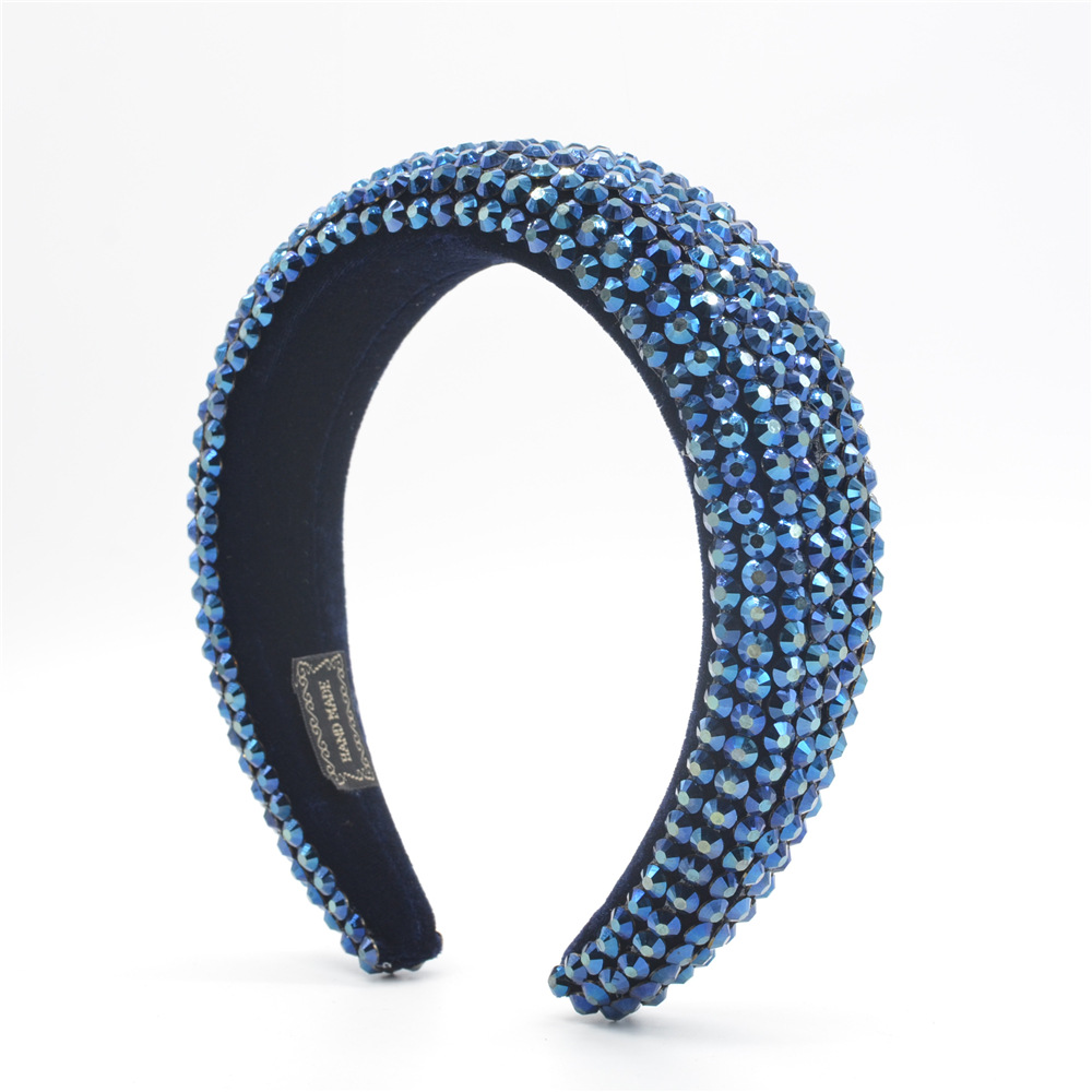 Baroque Hairband Wide Edge Diamond Hairband