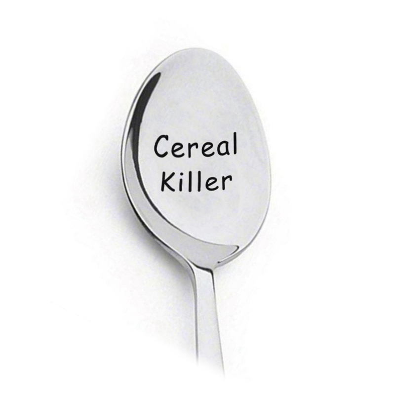 Couple Tableware Good Morning Stainless Steel Long Handle Spoons Lettering 11Style - Shop at LoveMi