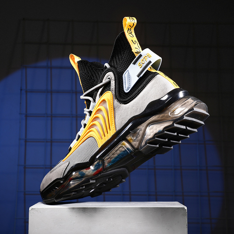 Men's Running Shoes High Top Thick Soled Walking Blade Type Sneakers Hip Hop - Bild 6 von 6