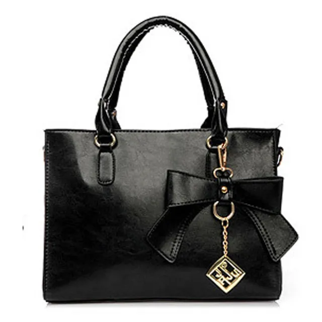 Women's Vintage Cross body Bag With Bow Tie On One Shoulder Black - Shop at LoveMi