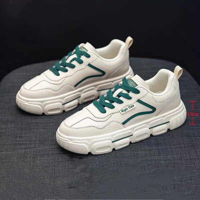 Thick-Soled Net Surface Casual Small White Shoes