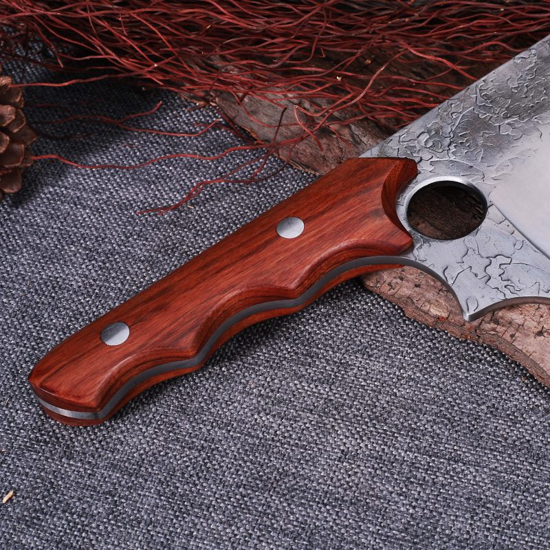 Кованое большое толстое кольцо Маленький кухонный нож Нож мясника Нож для нарезки