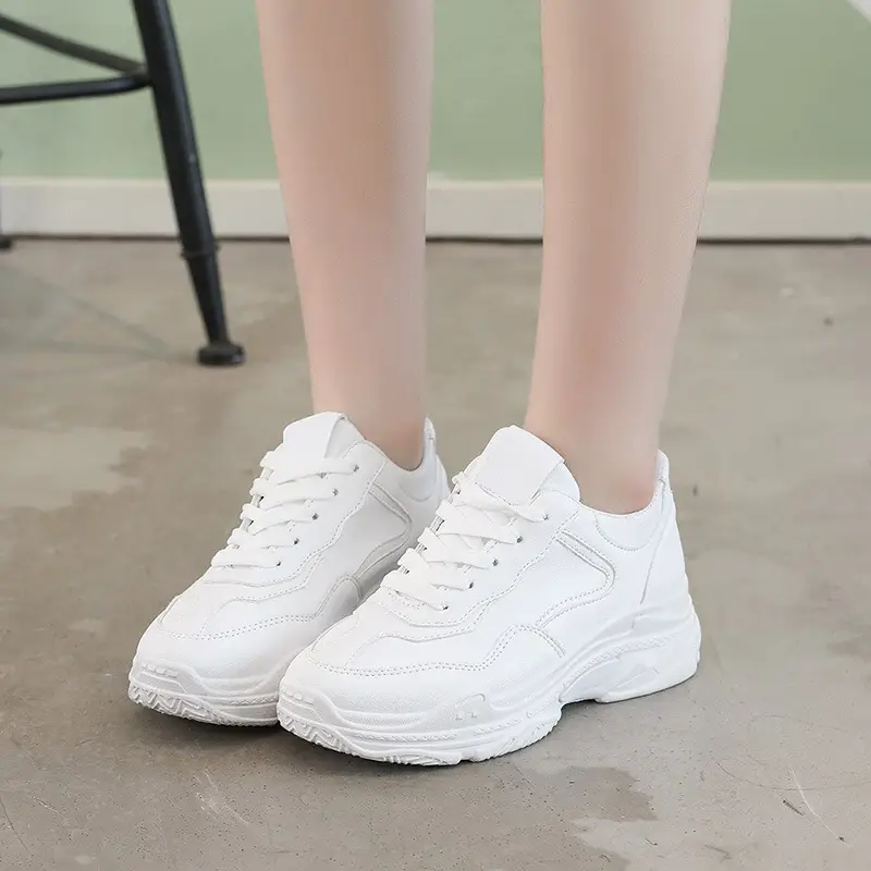 Women's Thick-Soled White Shoes Spring New Ulzzang Harajuku Fashion