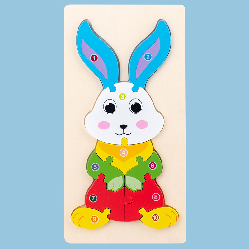 Cartoon Animal Three-Dimensional Jigsaw Puzzle Puzzle Early Education