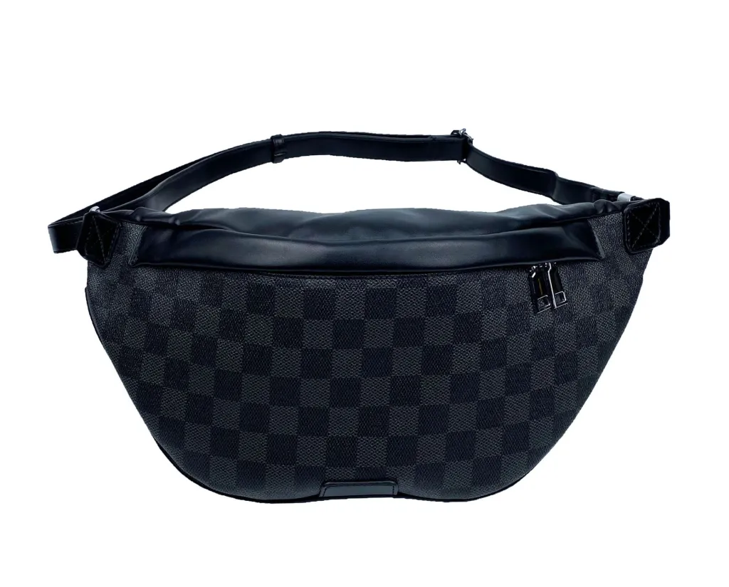 Fashion One-shoulder Diagonal Chest Bag Casual Waist Bag - Black