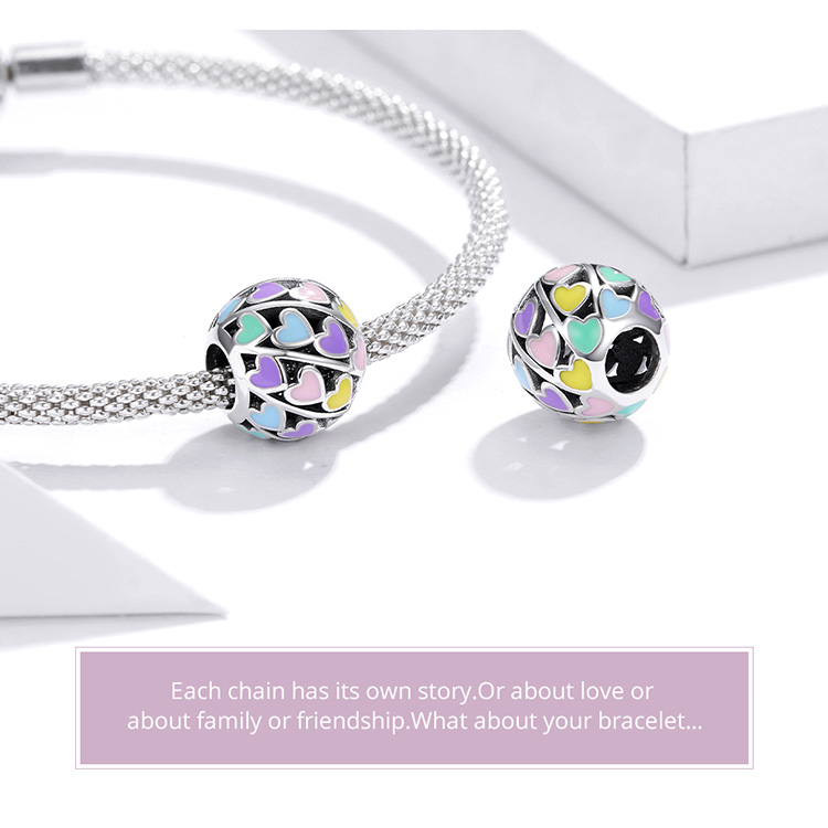 Rainbow Pendant Bracelet Charm Garden Castle