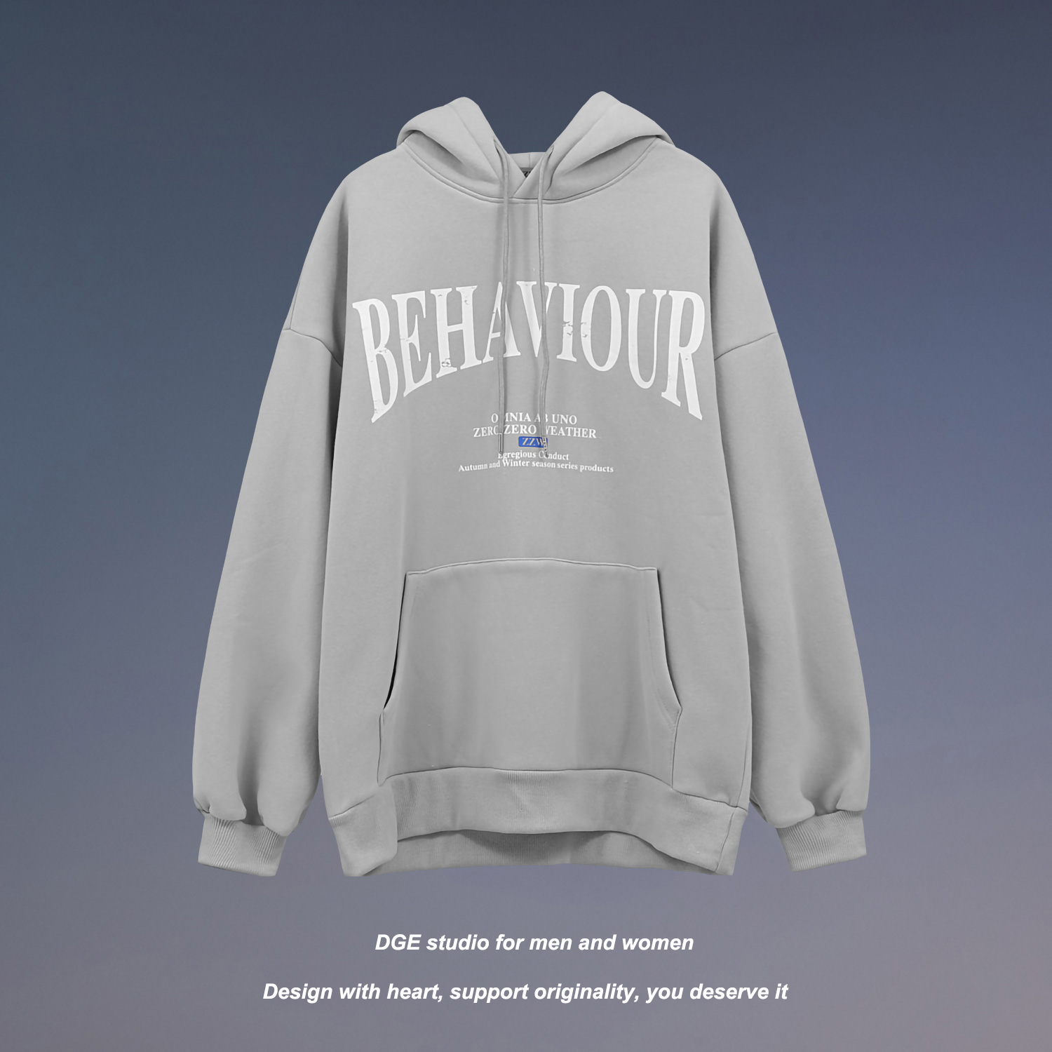 Simple Loose Plus Fleece Casual Hoodie Top