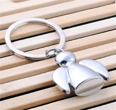 Creative Metal Keychain Personality Cute Angel - Silver - View 1
