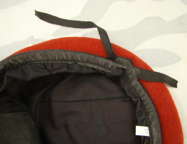 German Beret Hat Beret FuFur Cover Bordeaux Red Dark Red Border