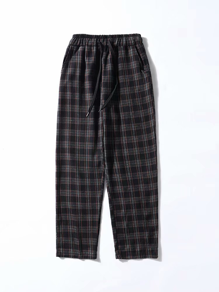 Dance Casual Pants Plaid Solid Color Students