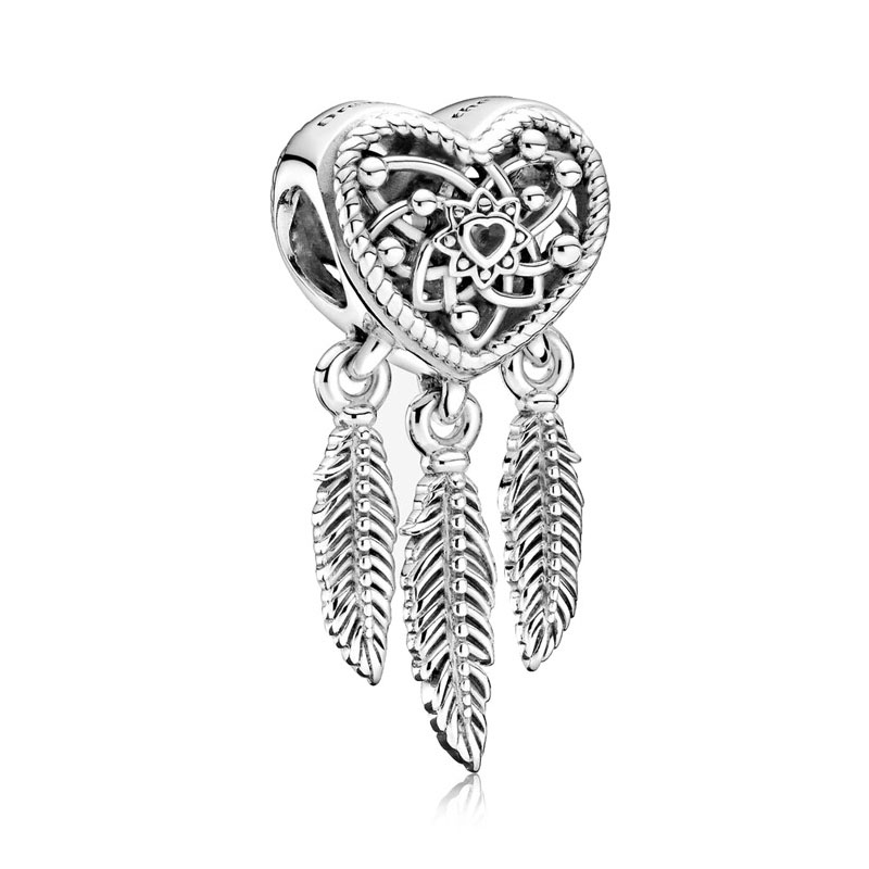 S925 Sterling Silver Jewelry Bracelet DIY Bead Accessories Hollow Love - Shop at LoveMi