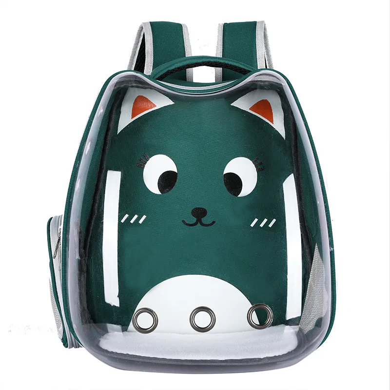Cat Bag Transparent Outgoing Bag Portable Cat - Green