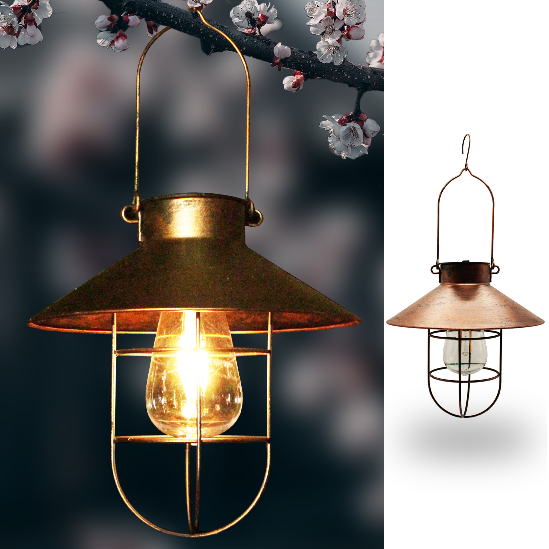 Solar Outdoor Hanging Lights Waterproof Courtyard Lantern — foto 6