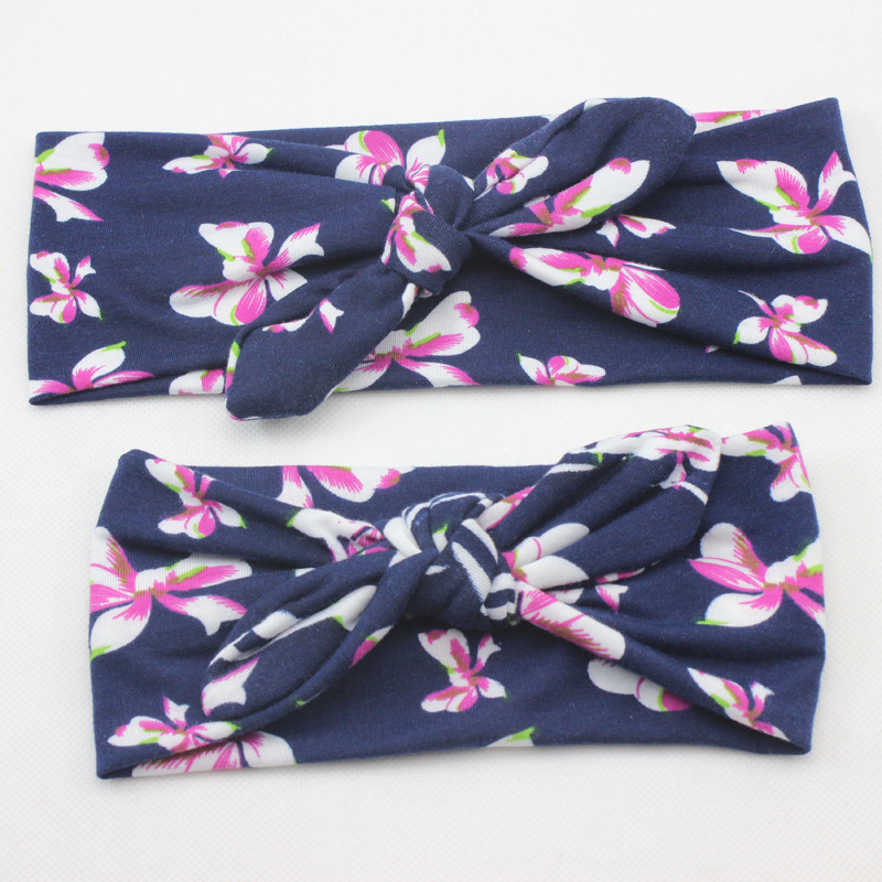 European And American Parent-Child Bow Elastic Headband