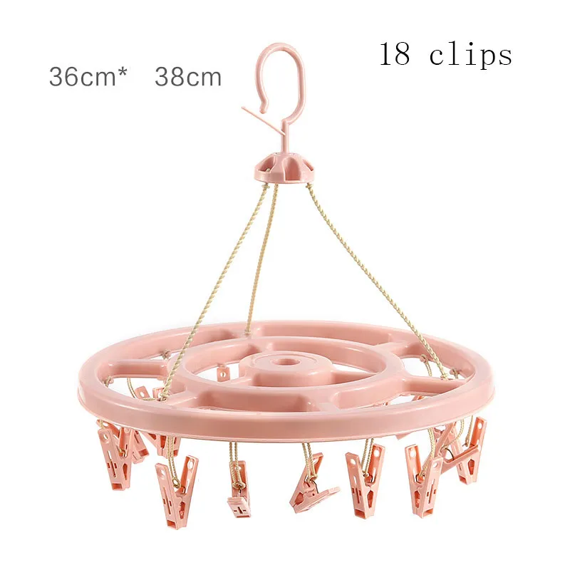 Household Windproof Clothes Hanging Clothespin - Pink