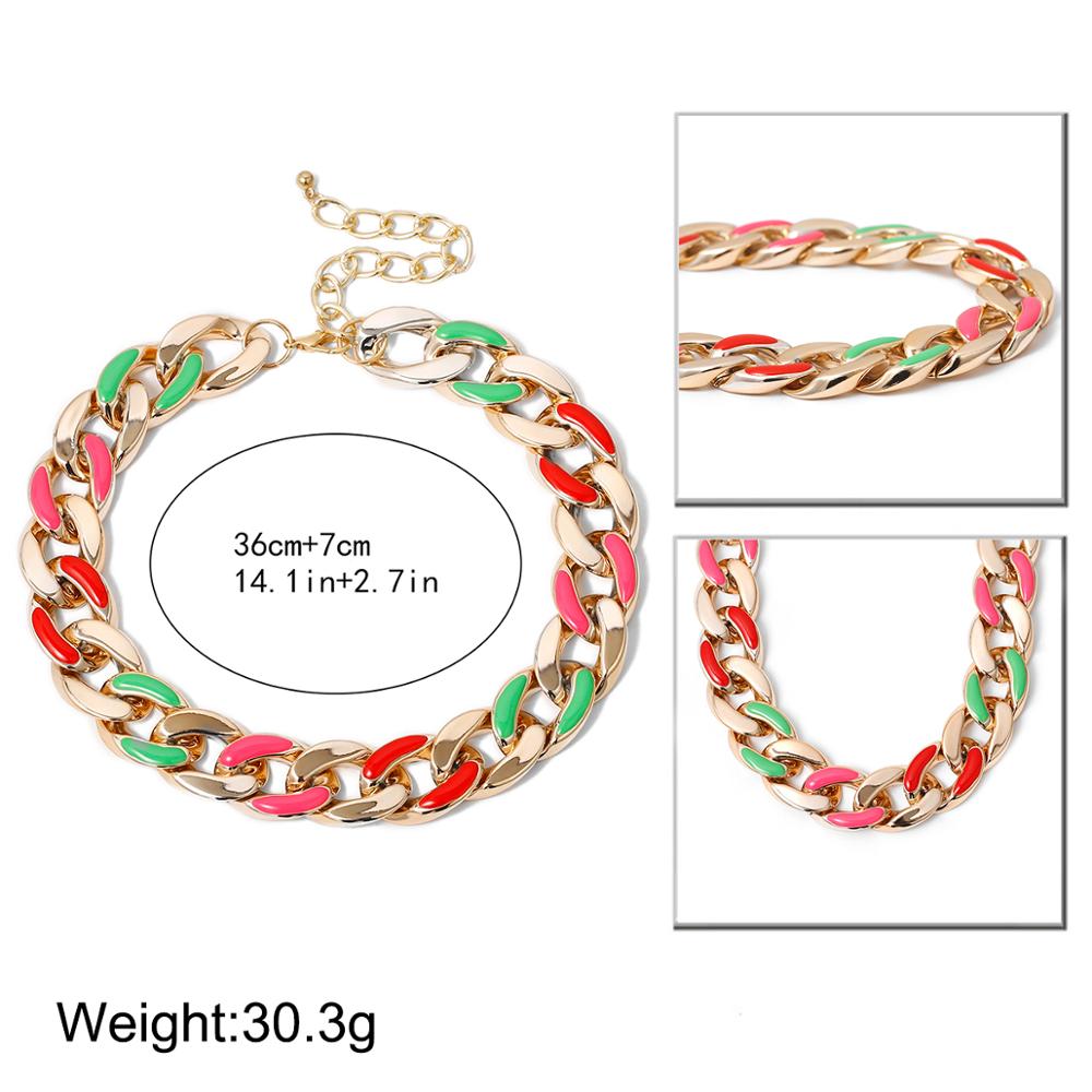 Hip-hop Rock CCB Thick Chain Necklace Female Necklace