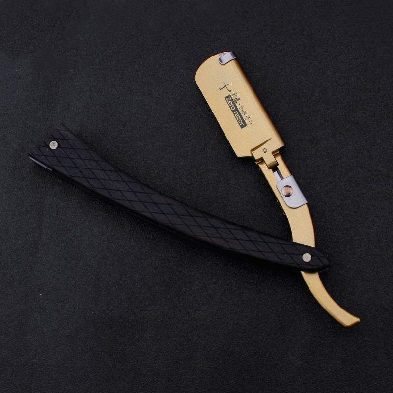 Steel Barber Shop Vintage Razor Shaving Knife Golden - Shop at LoveMi