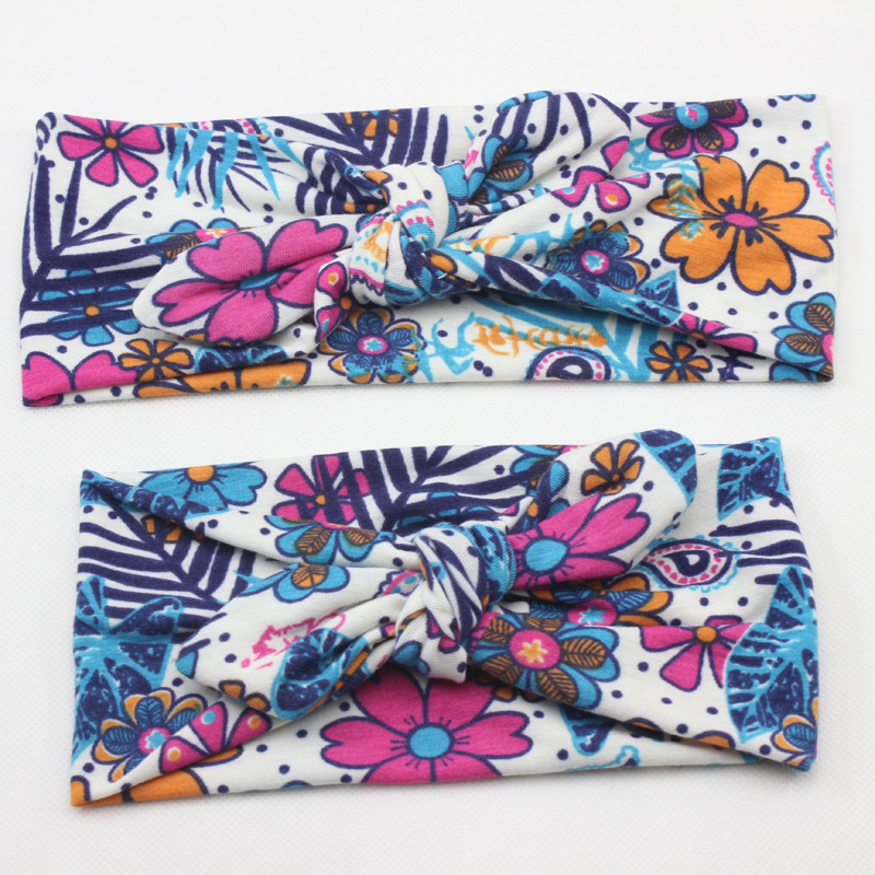 European And American Parent-Child Bow Elastic Headband