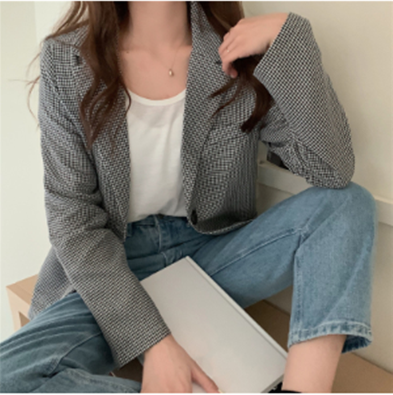 Temperament Suit Jacket Female Korean Style British Style