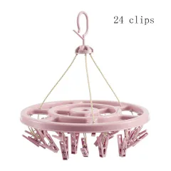Household Windproof Clothes Hanging Clothespin - Purple - View 1