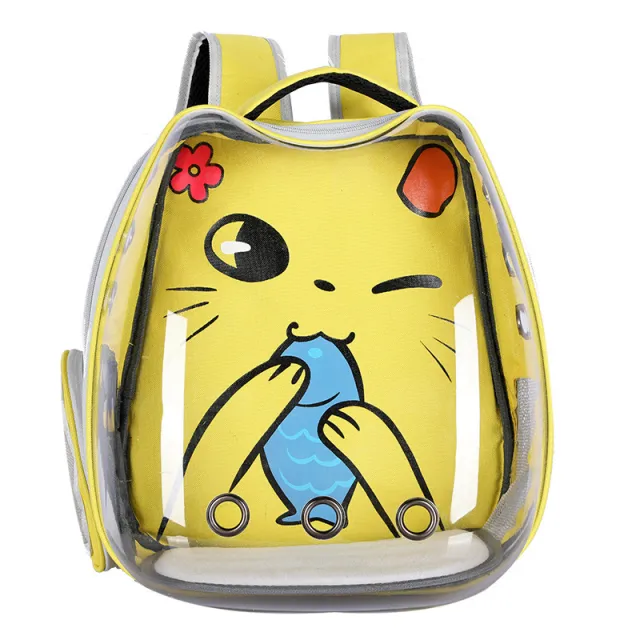 Cat Bag Transparent Outgoing Bag Portable Cat Yellow - Shop at LoveMi
