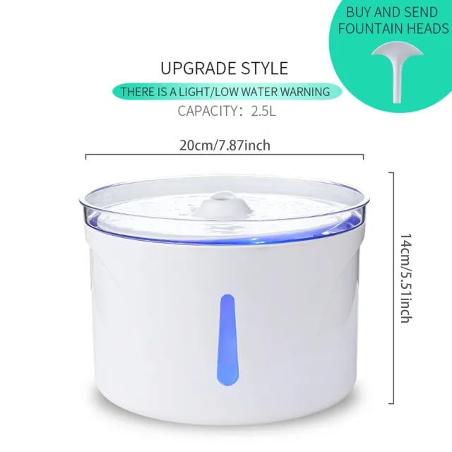 Cats And Dogs Drinking Water Basin Automatic Circulating Water Pet Feeder With Light - Shop at LoveMi
