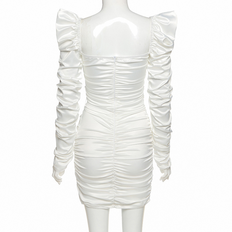 Retro Palace Style Sexy Hollow Fashion Rhinestone Slim Dress Women