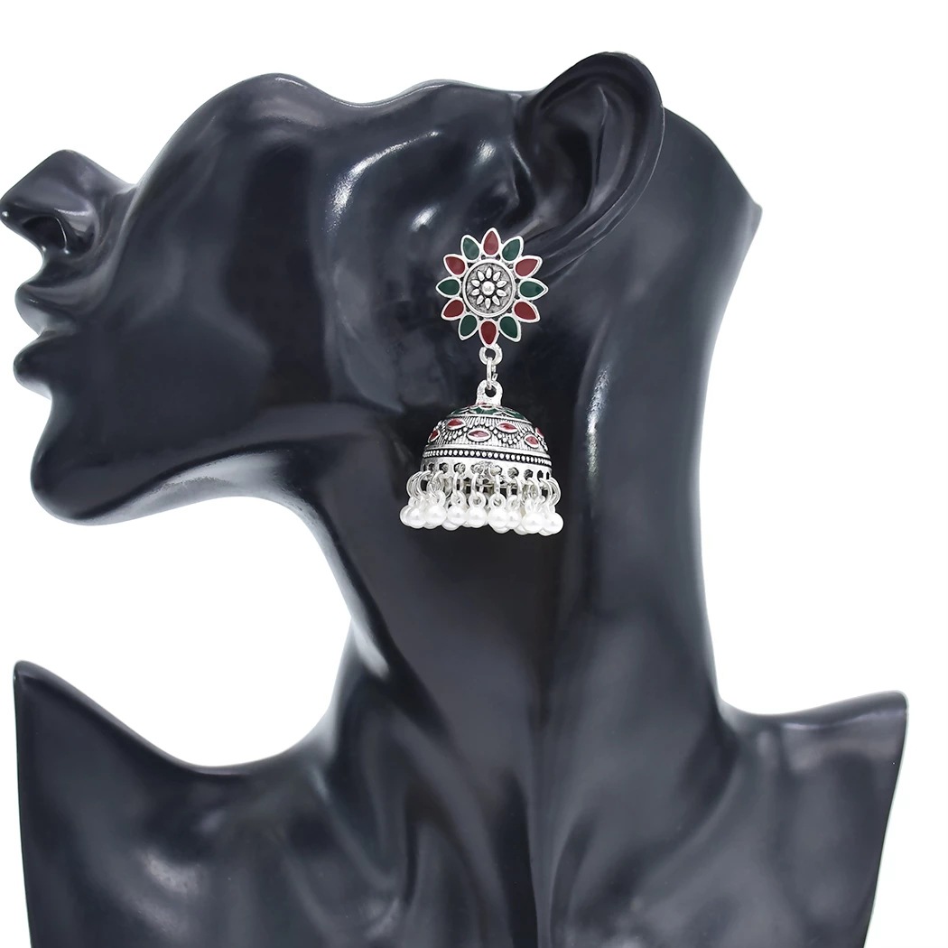 Retro Ethnic Fashion Atmosphere Exaggerated Diamond Earrings