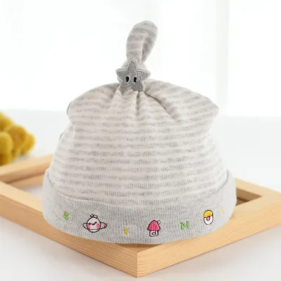 Spring And Autumn Korean Girls' Cotton Baby Hat Grey - Shop at LoveMi