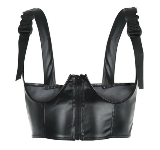 Women's Tops Women's Schoolbag Buckle Strap Waistcoat Black - Shop at LoveMi