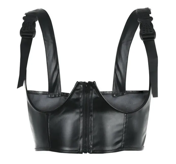 Women's Tops Women's Schoolbag Buckle Strap Waistcoat - Black