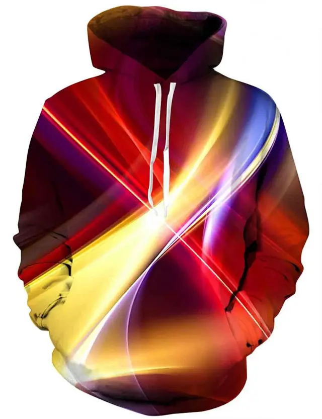 Printed Sports Casual Hooded Pullover Garment Colour M - Shop at LoveMi