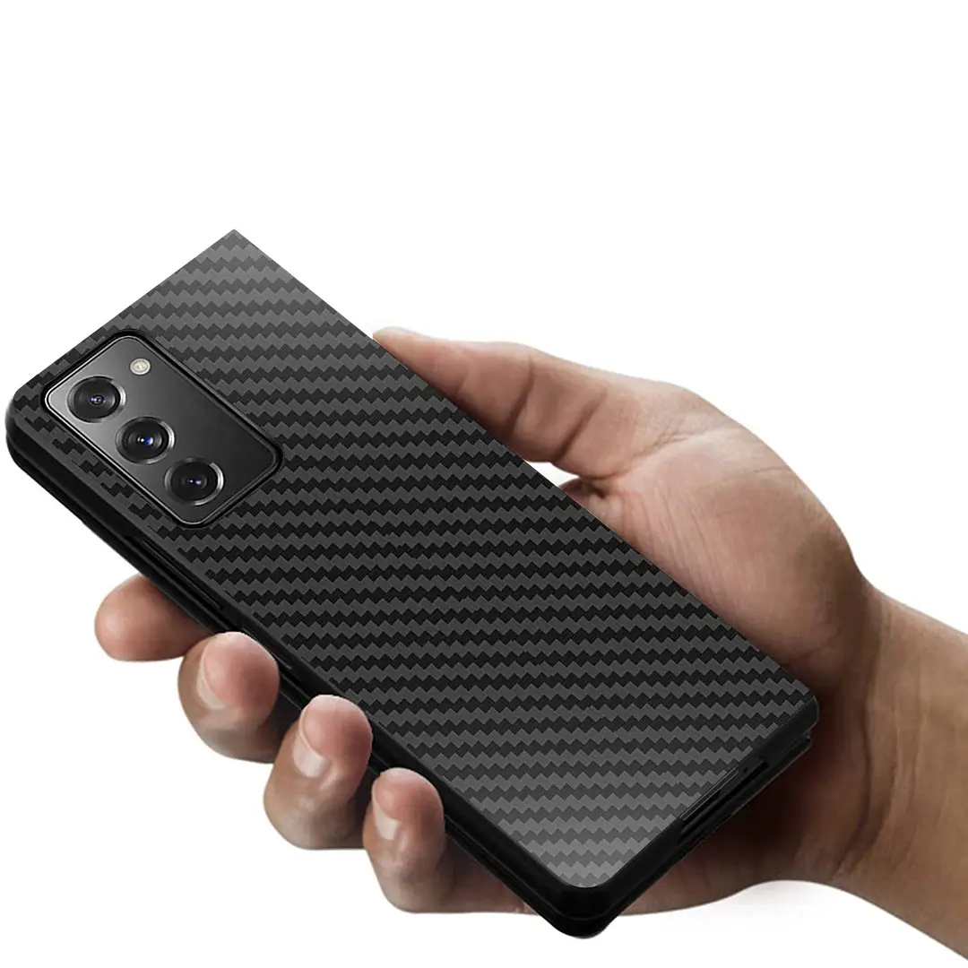 Folding Screen Carbon Fiber Pattern Anti-fall Mobile Phone Case