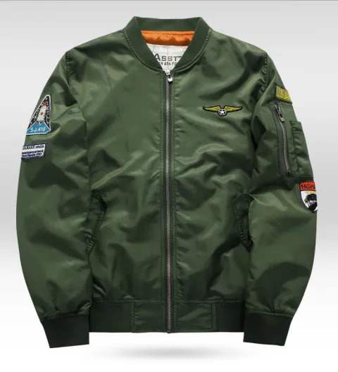 Men's Aviator Jacket Sports Casual Stand Collar Jacket