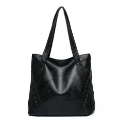 Ladies Shoulder Bag With Large Capacity Retro Fashion - Black - View 1